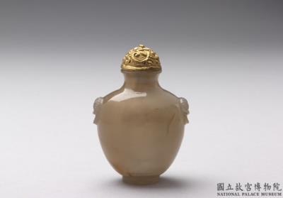 图片[2]-Chalcedony snuff bottle with beast-head shoulder-ring design, Qing dynasty, 18th century-China Archive